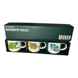 2024 Universal Studios Starbucks Discovery Series Set of 3 Wicked Ornament Mug